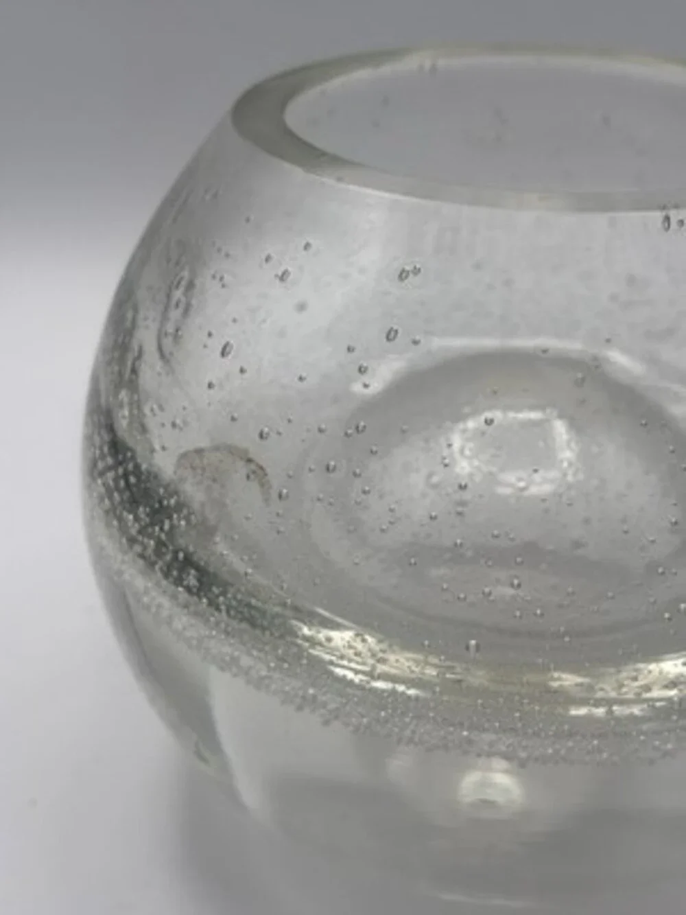 Hand blown Crystal Oil Lamp Bubble Sphere Kosta Boda by Goran Warff